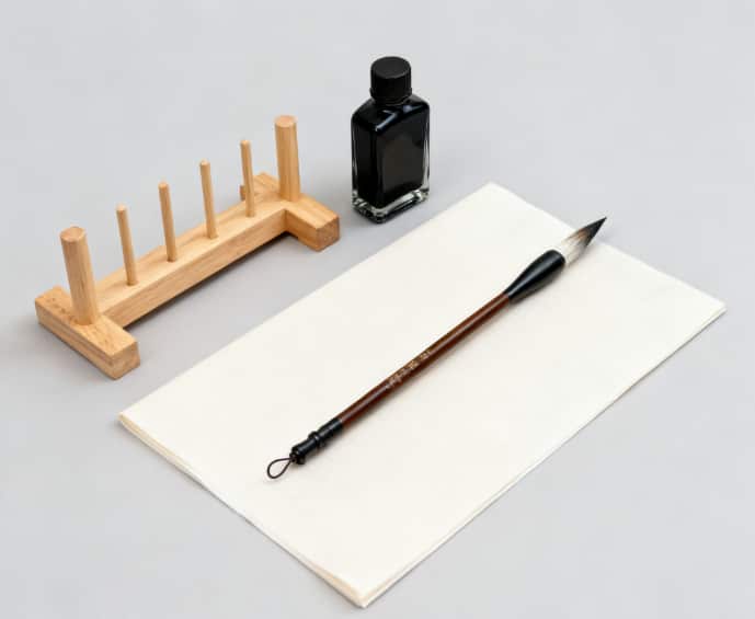 Beginner calligraphy set with pen holders and ink for a meditative and creative hobby.