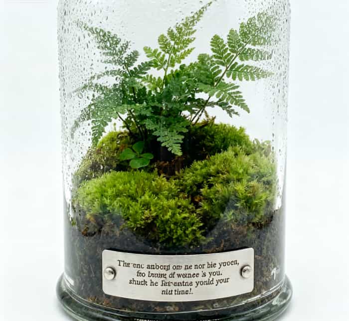 A personalized, self-sustaining bio-glow terrarium, a living and thoughtful metaphor for a resilient relationship.