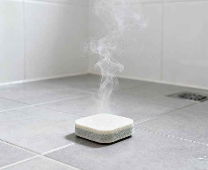 Essential oil infused shower steamer tablets to transform a quick shower into a spa retreat.