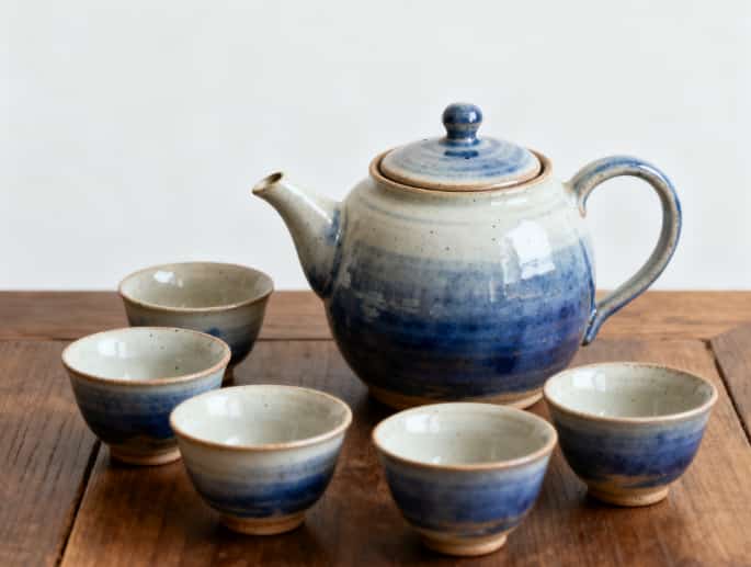 Handcrafted ceramic tea set for a mindful Self-Care Sunday ritual.
