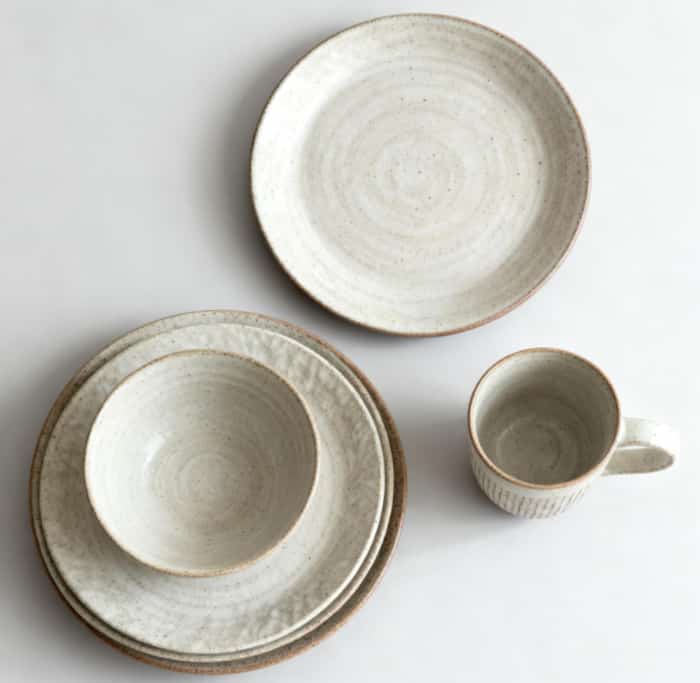 Handcrafted ceramic mug and bowl set