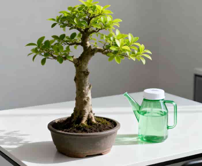 Bonsai tree as a symbol of growing love and care