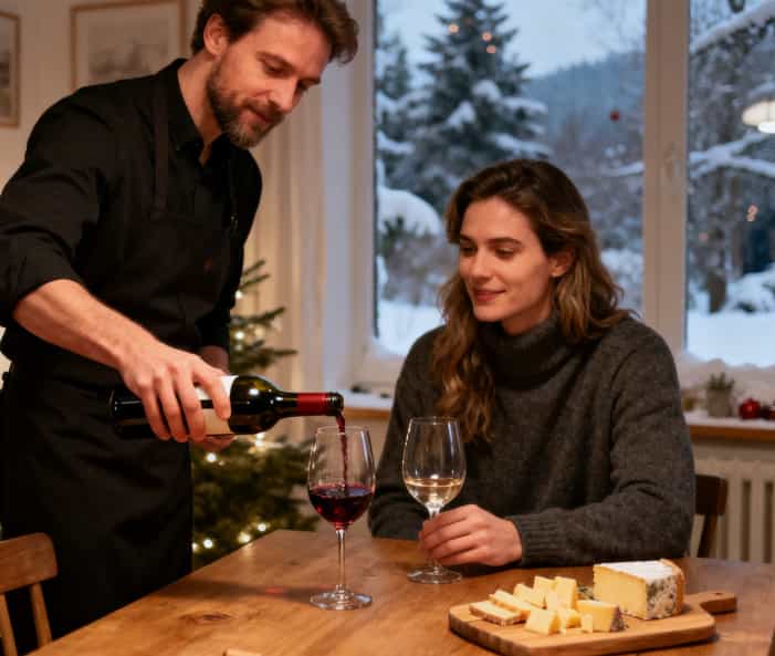 Private at-home wine tasting experience for an anniversary