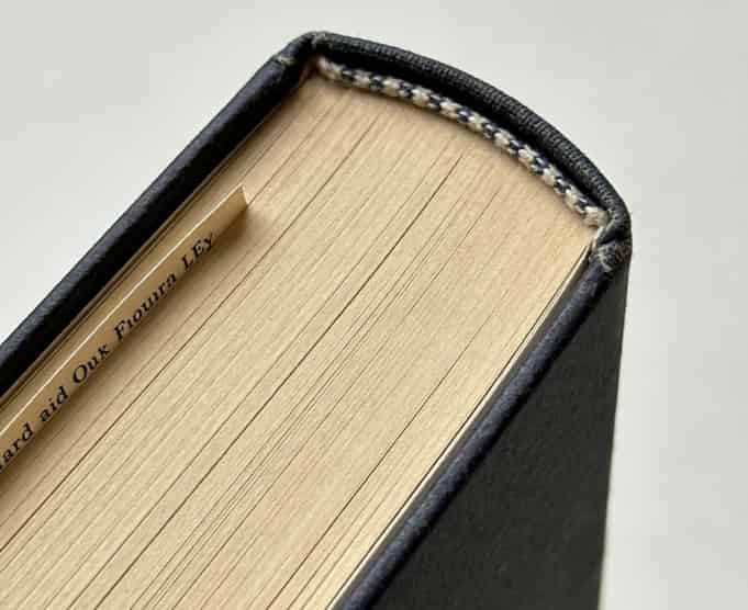 Open book showing annotated margins