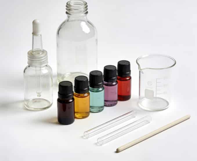 DIY perfume making kit with bottles