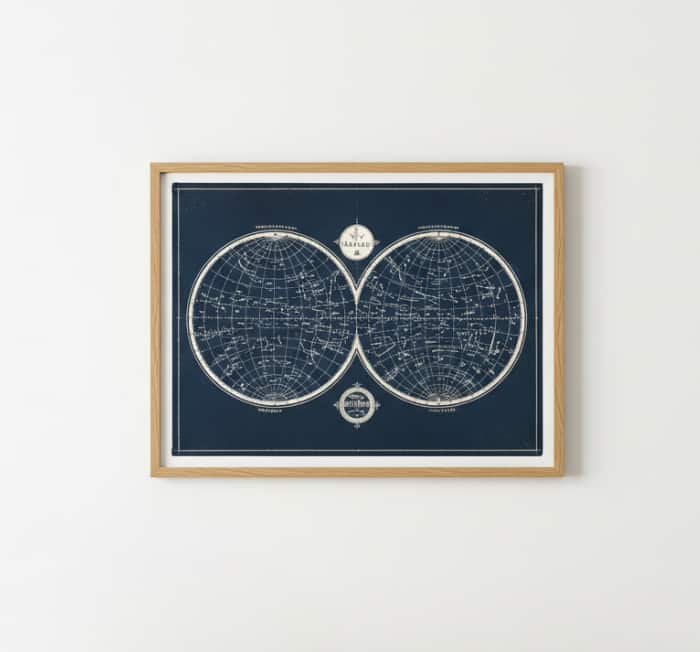 Custom star map print: unique Valentine's Day gift