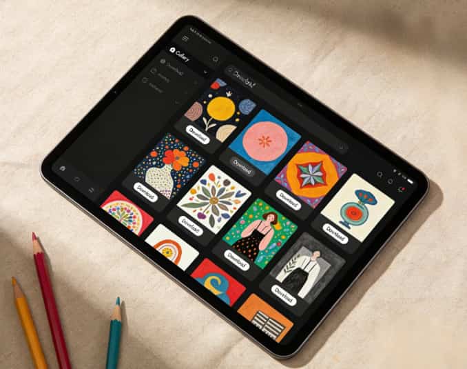 Digital art print subscription for download