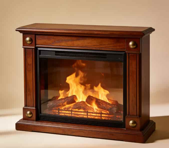 Realistic electric fireplace lamp flame