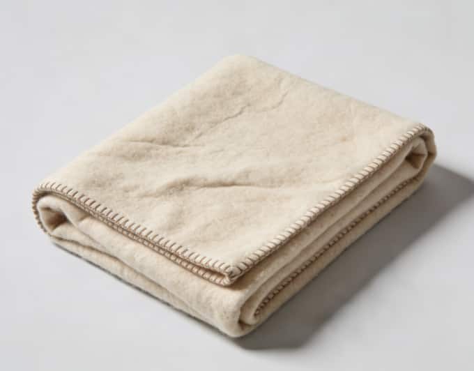 Close-up of a weighted blanket with haptic feedback technology