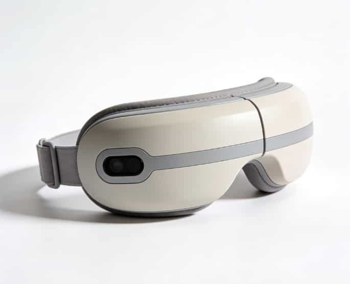 Person using a heated eye massager