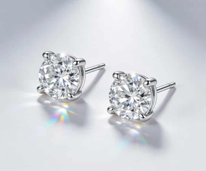 Valentine's Day gift: lab-grown diamond stud earrings