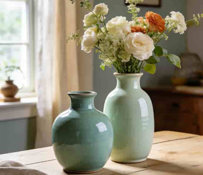 Birth month flower ceramic vase