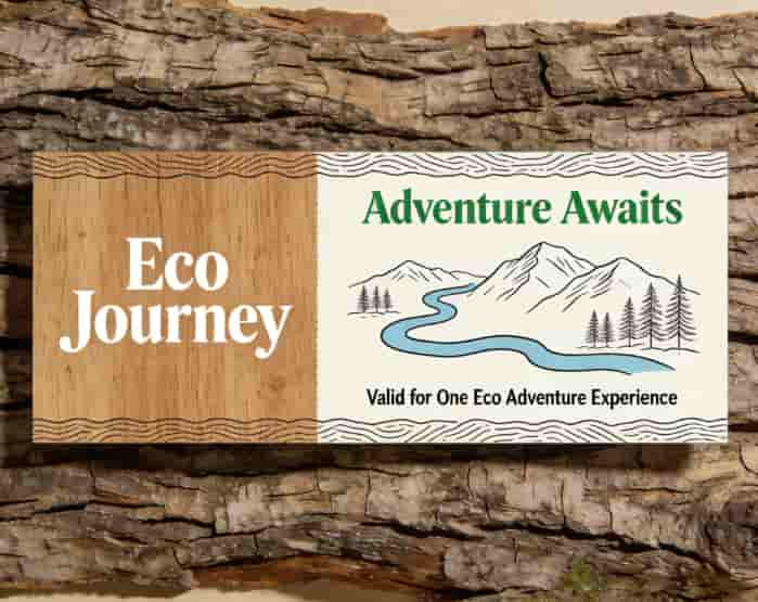 Gift voucher for an eco-friendly adventure experience
