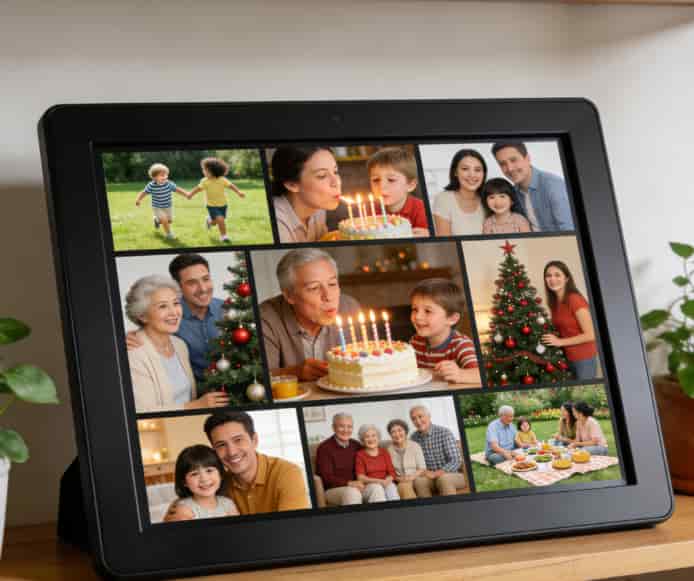 Digital photo frame for family pictures