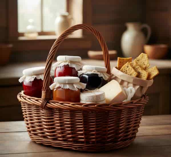 Artisan local food gift basket