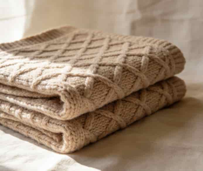 Luxury knit throw blanket