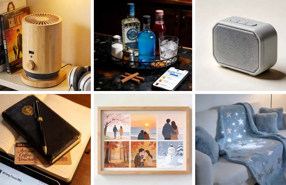 Six thoughtful New Year gift ideas for your girlfriend collage