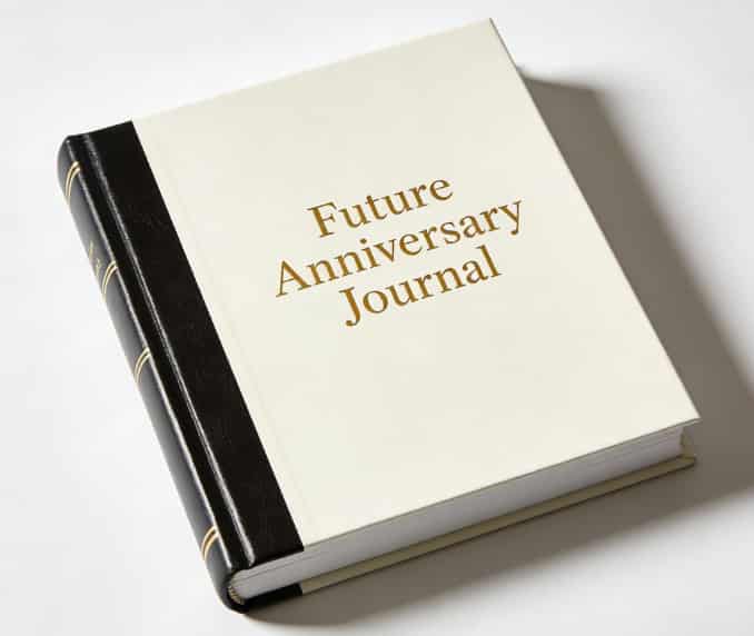 Personalized future anniversary journal