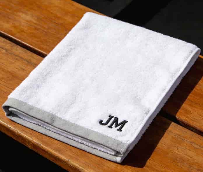 Gym towel with embroidered name