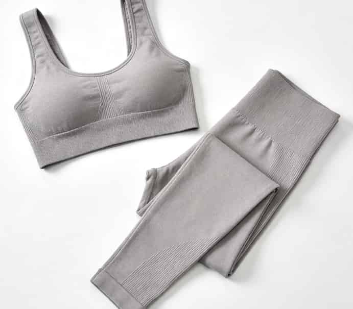 Matching sports bra and leggings set