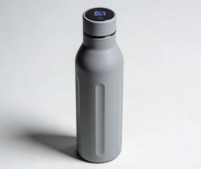 Smart water bottle with hydration reminder display