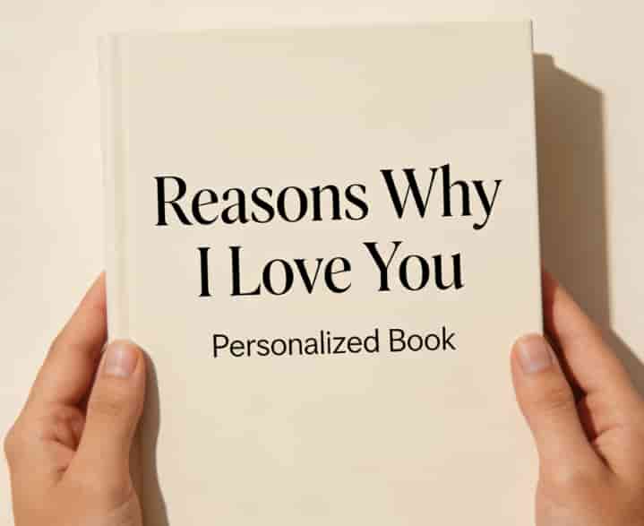 Custom reasons why I love you hardcover book gift for her graduation