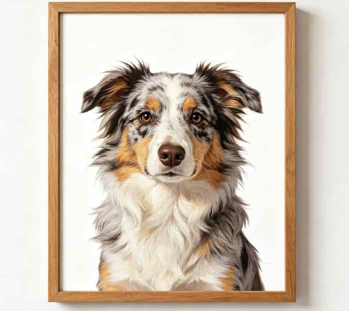 Stylized custom portrait illustration of a pet