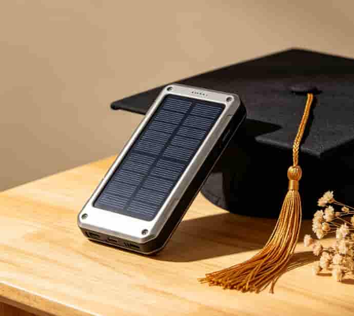 Solar powered wireless portable charger power bank outdoor gear gift